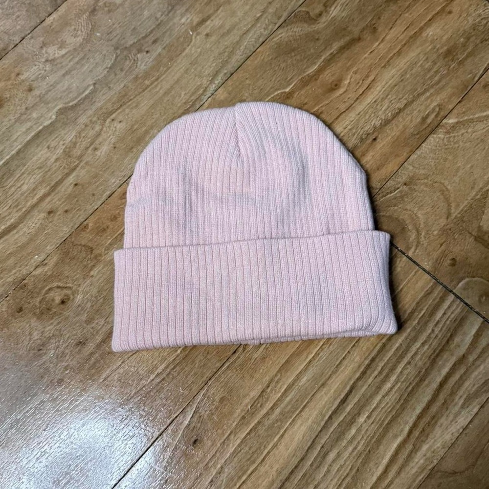 Pink Ribbed Beanie